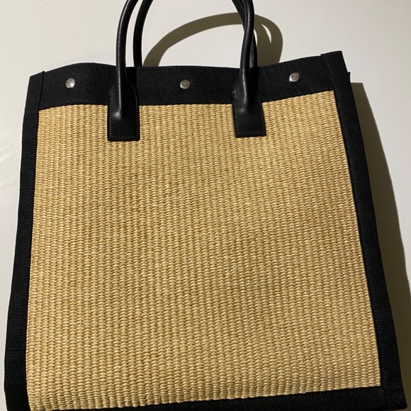 Rive Gauche Straw N/S Tote (Rare!) - Picture 5 of 6